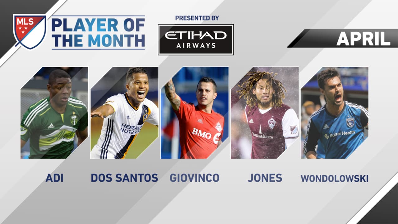 Dos Santos, Giovinco, Adi, Jones y Wondolowski nominados al jugador del mes 