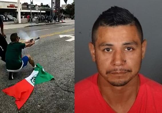 Fanático del Tri que lanzó cohetes a policías en Los Ángeles enfrenta pena de hasta 27 años de prisión