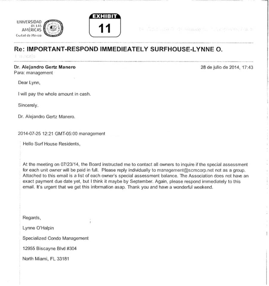 Prueba 11. Correo interno a Gertz.