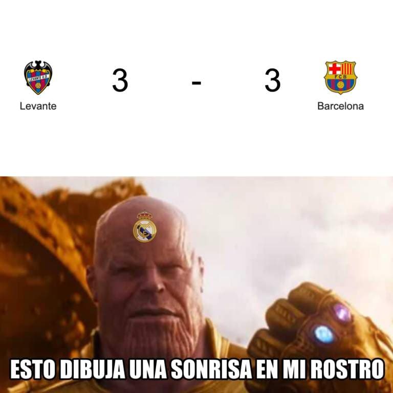 Barcelona deja ir una importante victoria frente al Levante y los memes salen de su cueva para restregárselo en la cara.