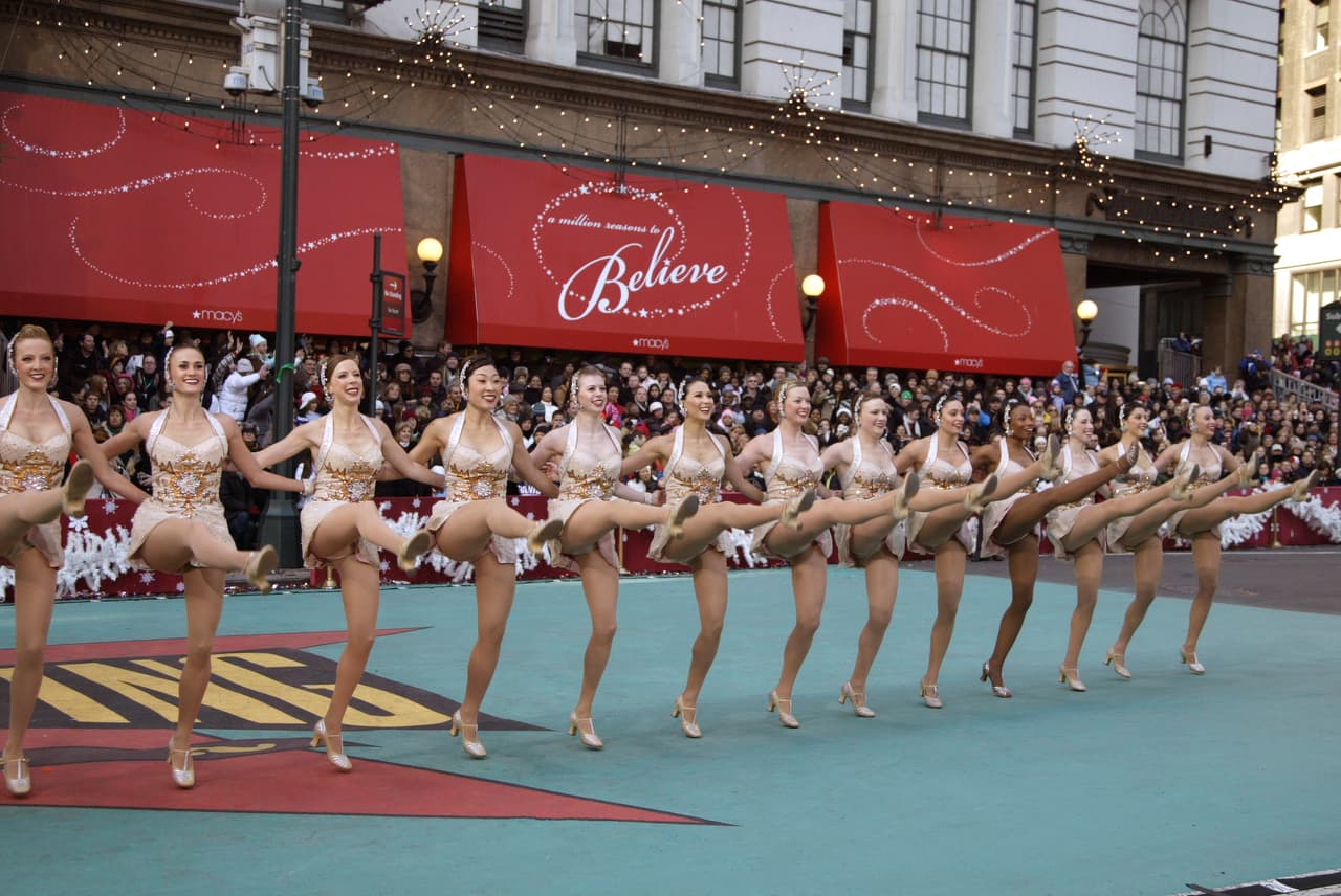 La presentación de las Rockettes, en el desfile de 2008.
<br>
