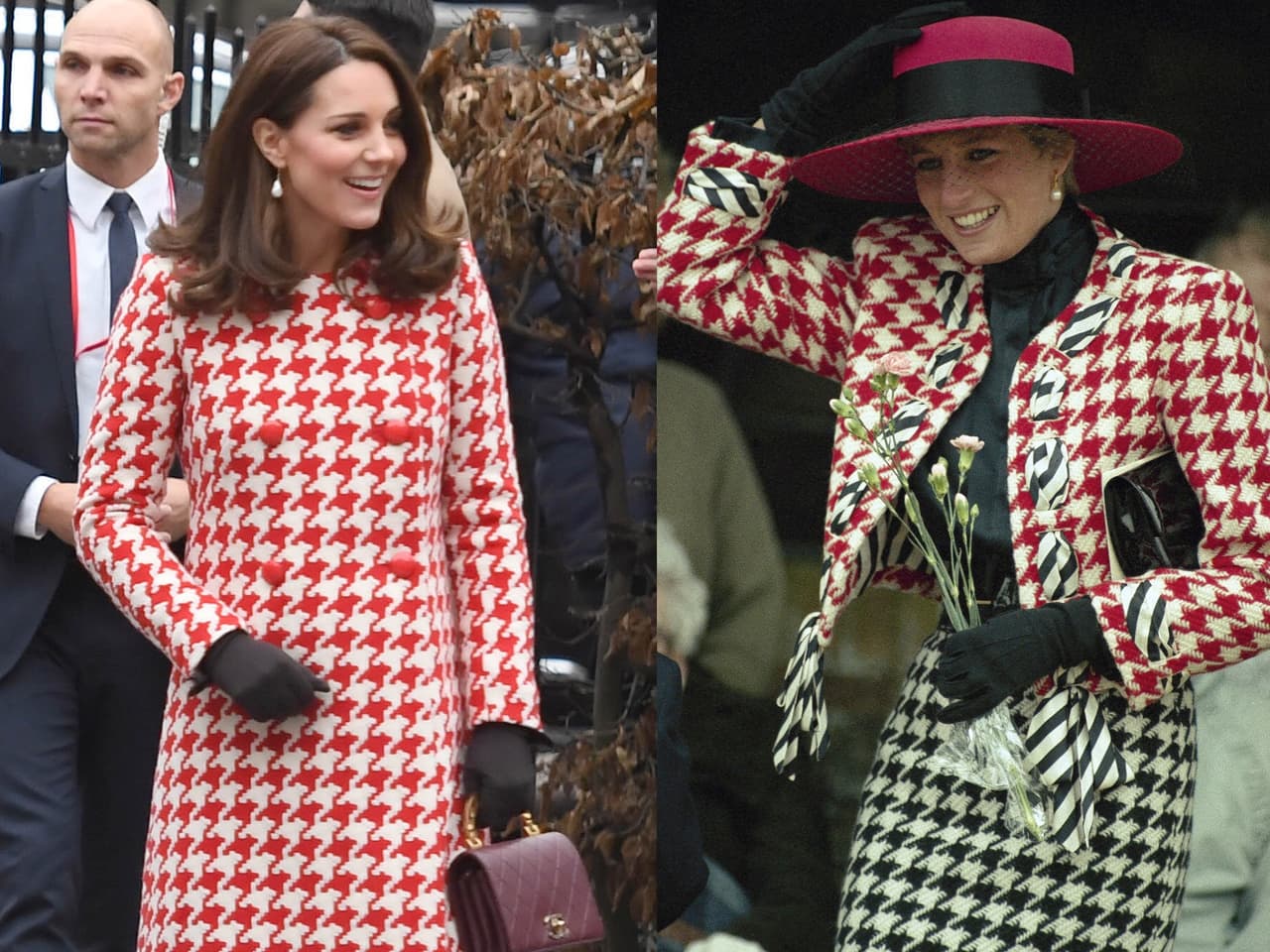 Diana Spencer, fallecida madre del príncipe William, había usado el mismo estampado, conocido como ‘pata de gallo’ (Houndstooth) durante una visita real a Canadá, en diciembre de 1991.