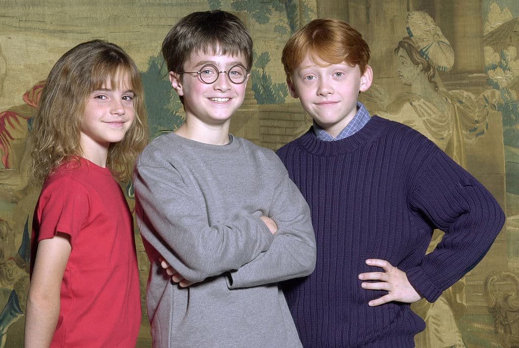 Daniel Radcliffe, Rupert Grint y Emma Watson de Harry Potter