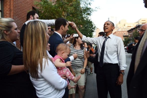 Ahí tuvo una reunión con cinco votantes que le escribieron cartas.