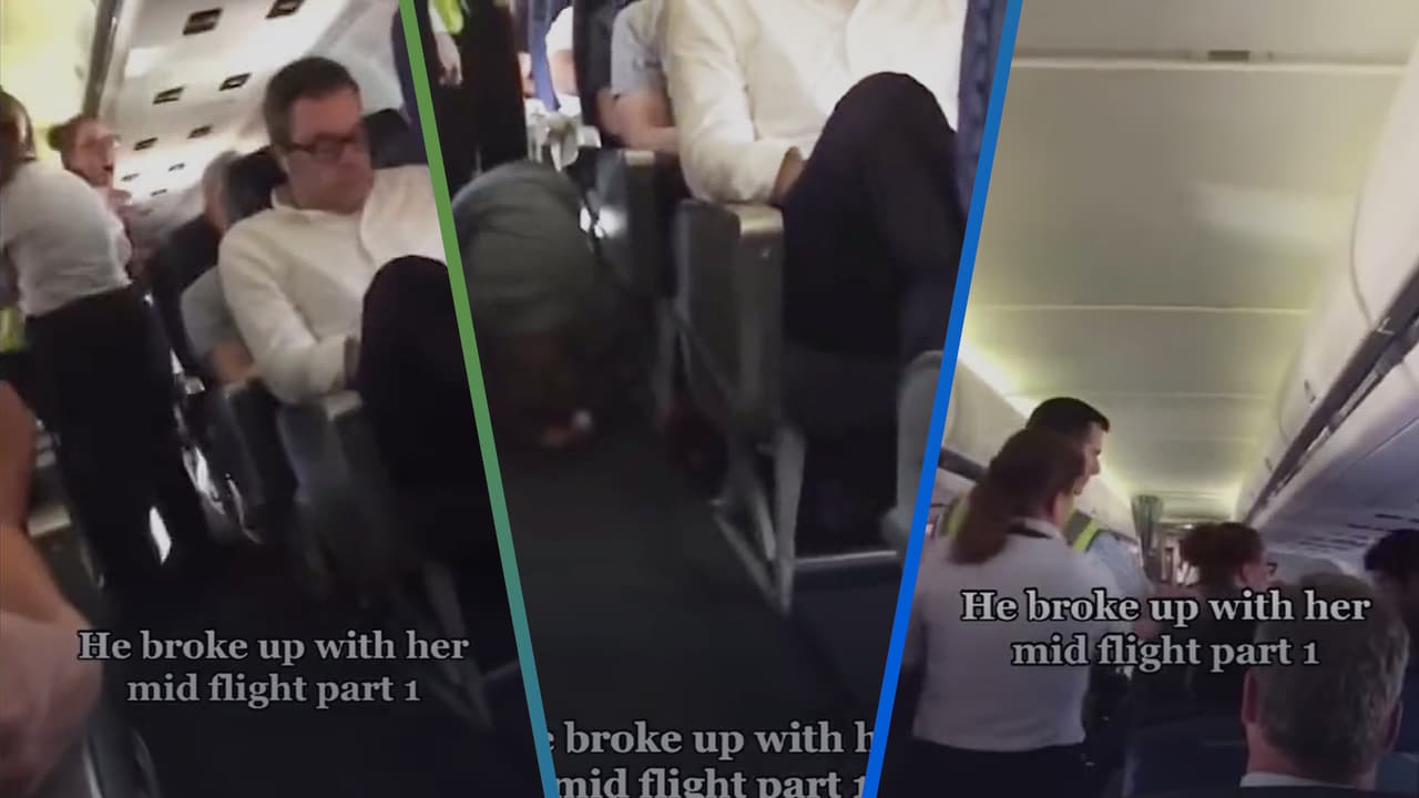 Hombre decide terminar con su novia en pleno vuelo y la reacción de la mujer se viraliza en redes sociales