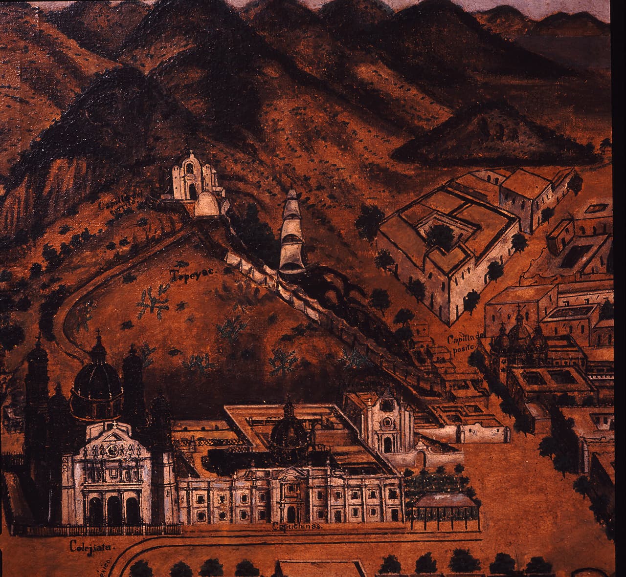 Pintura del Cerro del Tepeyac en la época colonial de México.