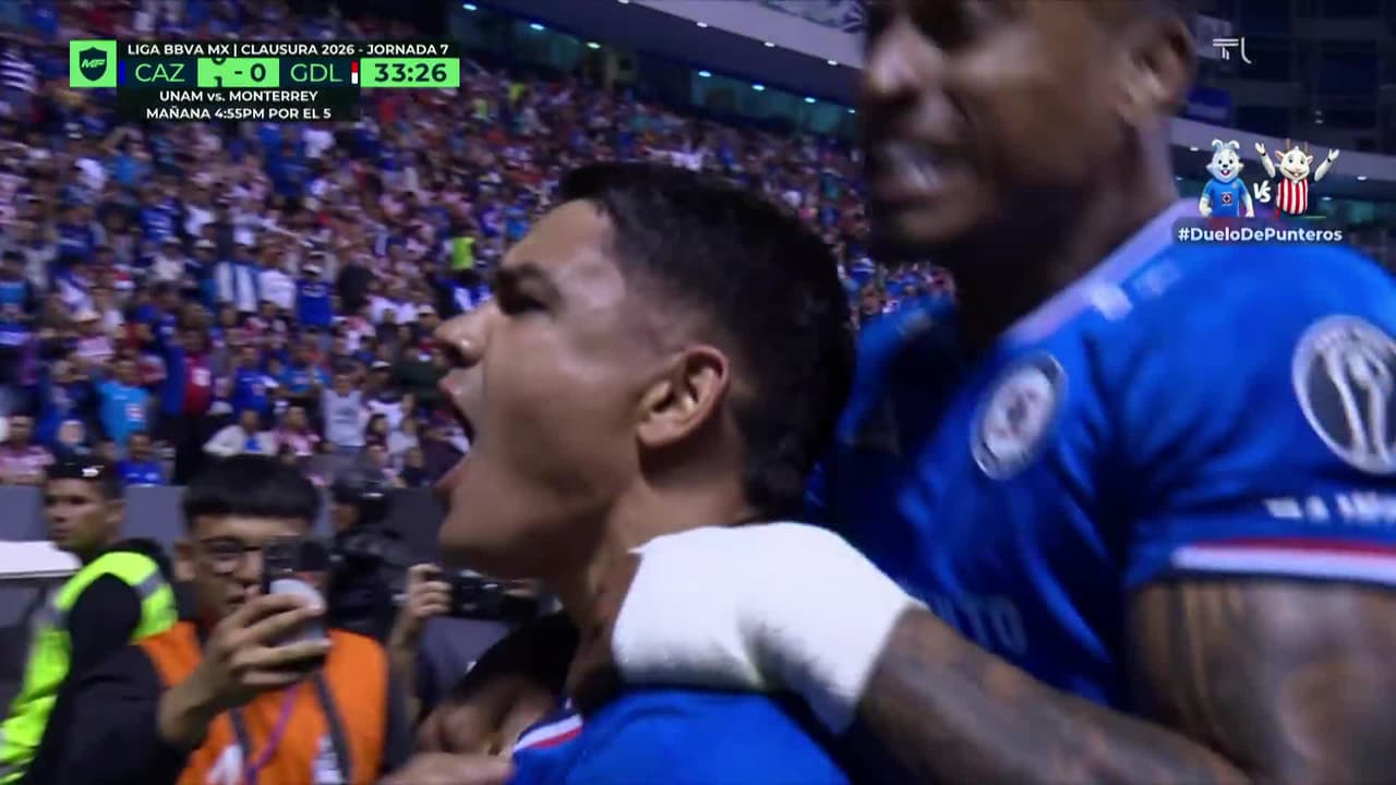 ¡Cabezazo letal del 'Toro' Fernández abre el marcador para Cruz Azul sobre las Chivas!