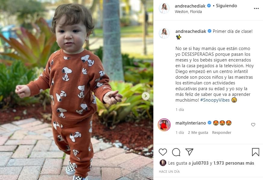La experta en moda de Despierta América contó en la red social lo mucho que le emociona que su hijo adquiera nuevos conocimientos.
