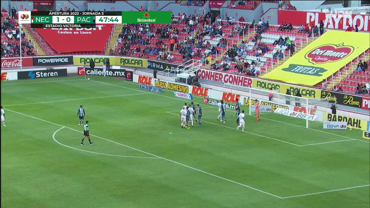 ¡GOL!  anota para Necaxa. Milton Giménez