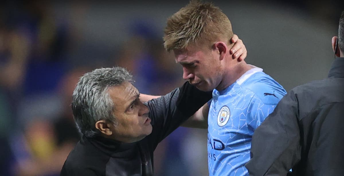 Kevin De Bruyne salió de la final de Champions League entre lágrimas
