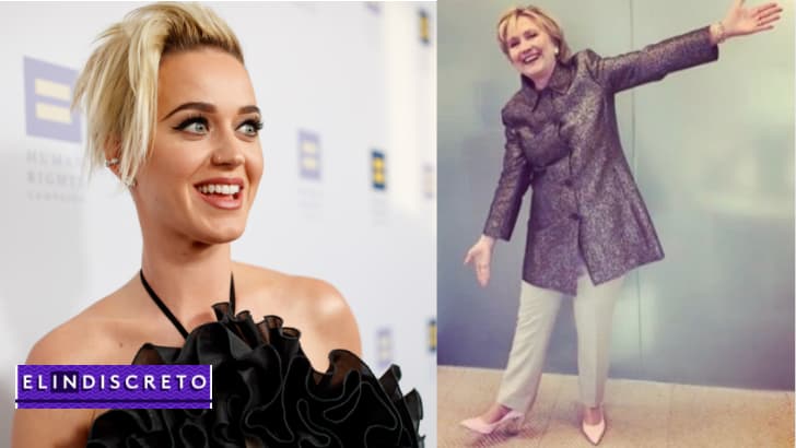 Katy Perry utilizó una foto de Hillary Clinton para promover la venta con descuento del modelo 'The Hillary', que forma parte de su colección de zapatos.