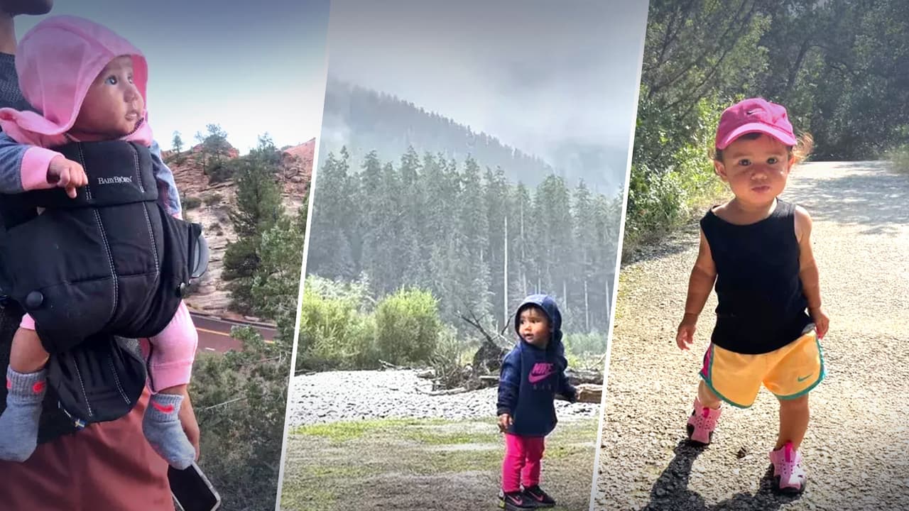 “A los 10 meses estaba caminando una milla”: Bebé hispana visitó 41 parques nacionales y esperan llevarla a todos