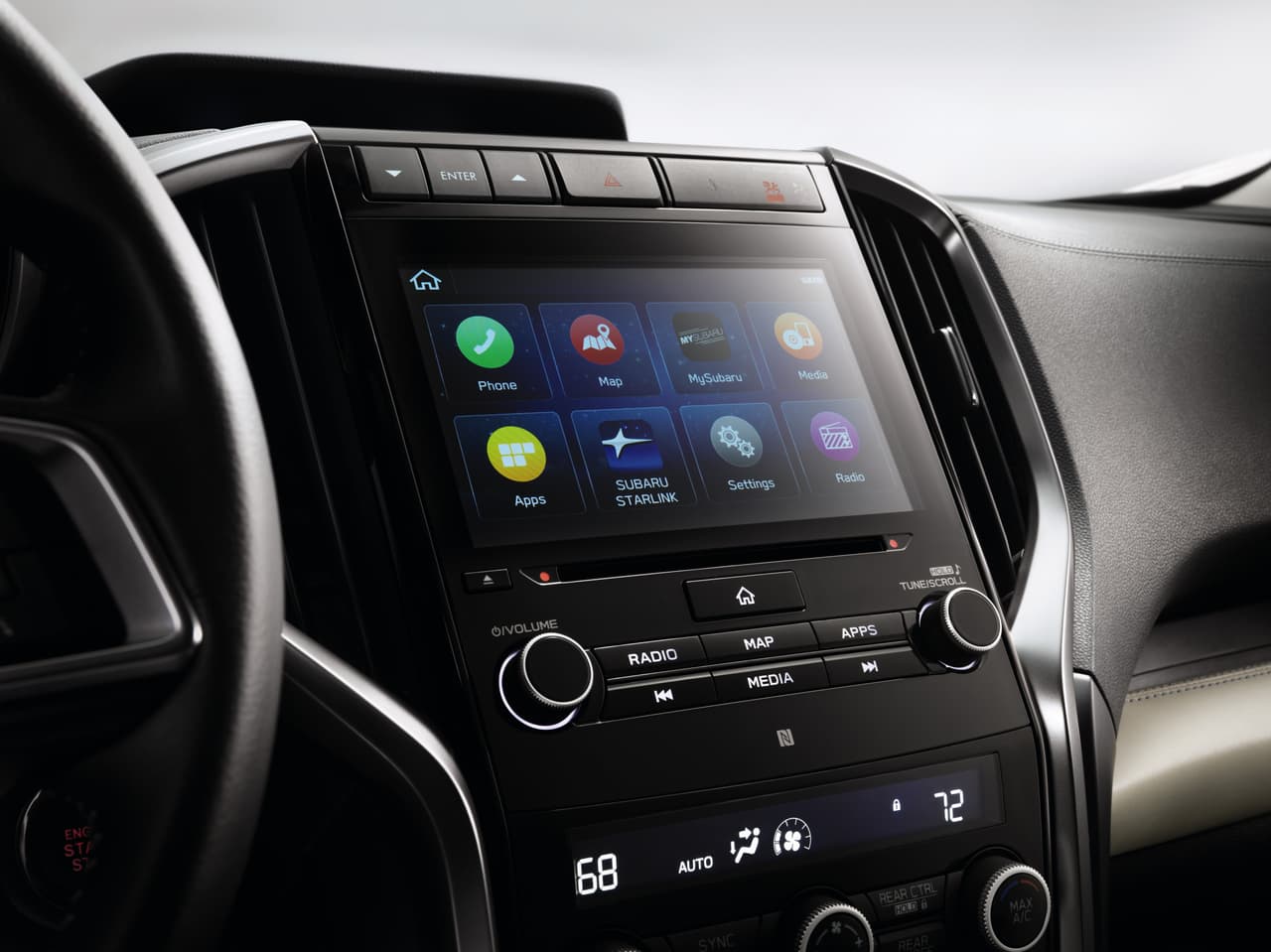 <b>Subaru Ascent 2019</b>
<br>Todo lo relacionado a infoentretenimiento queda a cargo del sistema multimedia Starlink de Subaru con pantalla táctil que, según la versión, puede ser de 6.5 u 8 pulgadas. Ofrecerá la opción de wi-fi para sus ocho ocupantes.