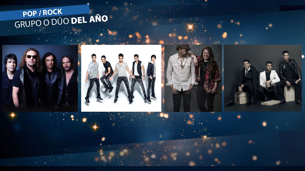 Estos son los artistas nominados a Grupo o Dúo del Año Pop / Rock.