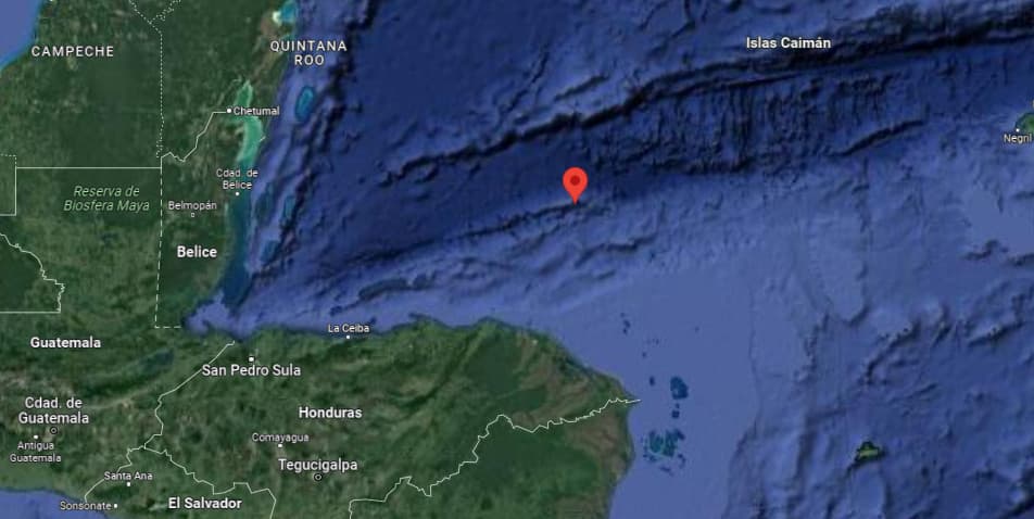 Ubicación de las Islas del Cisne, en el mar Caribe. Están a casi un día en barco de tierra firme.