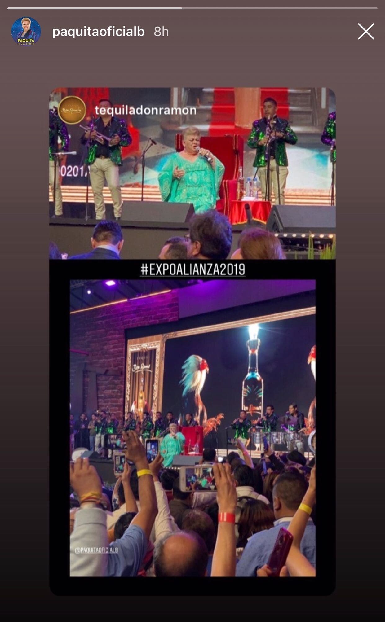 Este miércoles 23 de octubre, la cantante se presentó en un evento patrocinado por una marca de tequila, de la cual es embajadora.