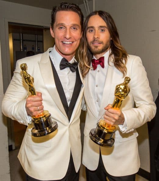 Mathew McConaughey y Jared Jeto, premios al mejor actor masculino y el mejor actorde reparto, respectivamente, en la celebración de los "scar en el Hollywood & Highland Center el 2 de marzo de 2014, en Hollywood, California.
