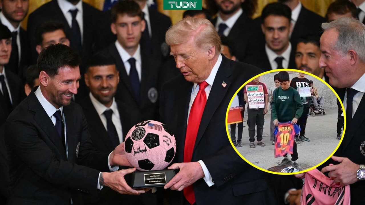 Niños en Irán queman playeras de Messi tras reunión en la Casa Blanca