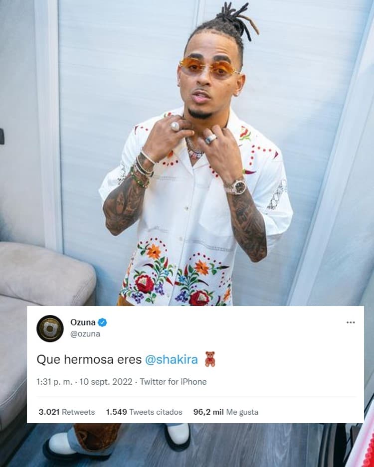 Fue por medio de un tuit que el intérprete de ‘Escápate conmigo’ le hizo saber a la colombiana, y al mundo, lo que piensa sobre ella al escribir: “Qué hermosa eres, Shakira”. 
<br>