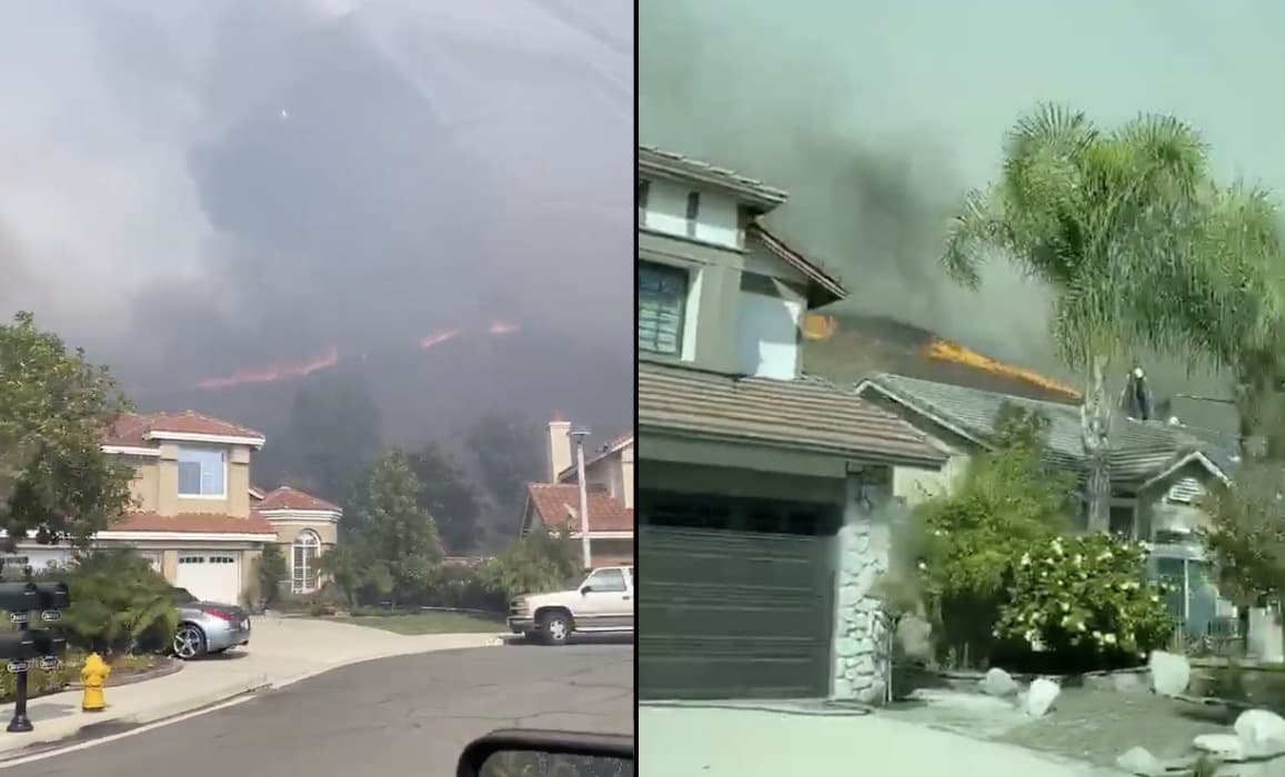 Órdenes de evacuación por el incendio Blue Ridge en Yorba Linda