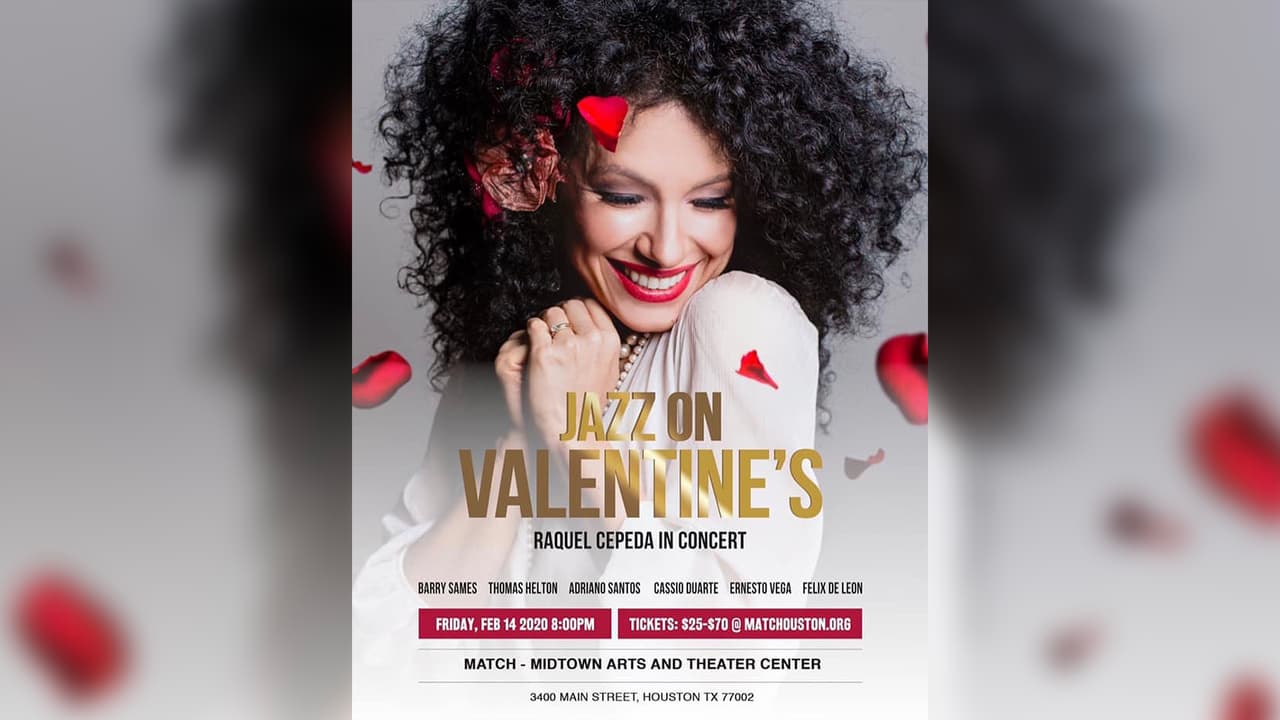 Este 14 de febrero la cantante y compositora de jazz 
<b><a href="https://www.raquelcepeda.com/" target="_blank">Raquel Cepeda</a></b> será la anfitriona de su quinto concierto consecutivo 
<b><a href="https://www.raquelcepeda.com/" target="_blank">"Jazz on Valentine"</a></b> que se celebrará en el 
<b><a href="https://matchouston.org/" target="_blank">Midtown Arts & Theater Center Houston</a></b>. El costo de los boletos es de 25 y hasta 70 dólares.