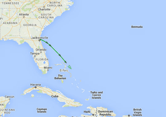 El Faro fue reportado en Las Bahamas