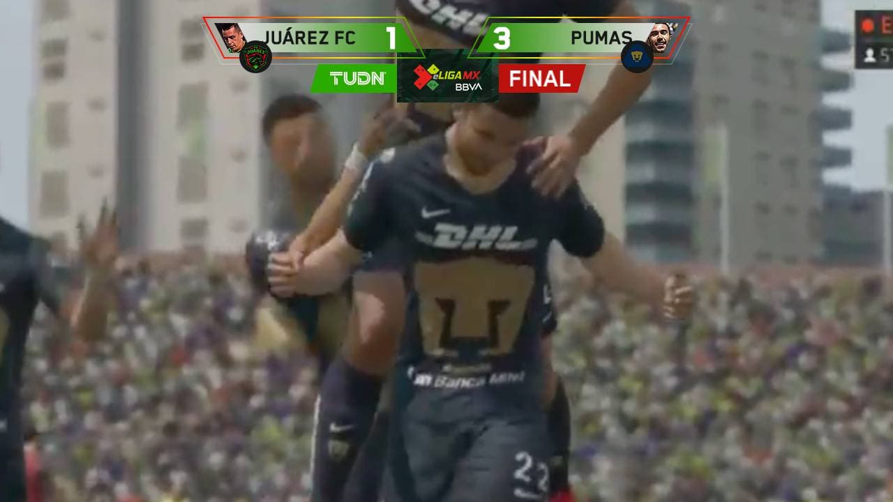 Pumas fue contundente y sumó su segundo triunfo en la eLigaMX