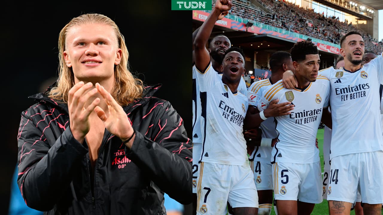 Haaland 'festeja' triunfo del Real Madrid sobre Barcelona
