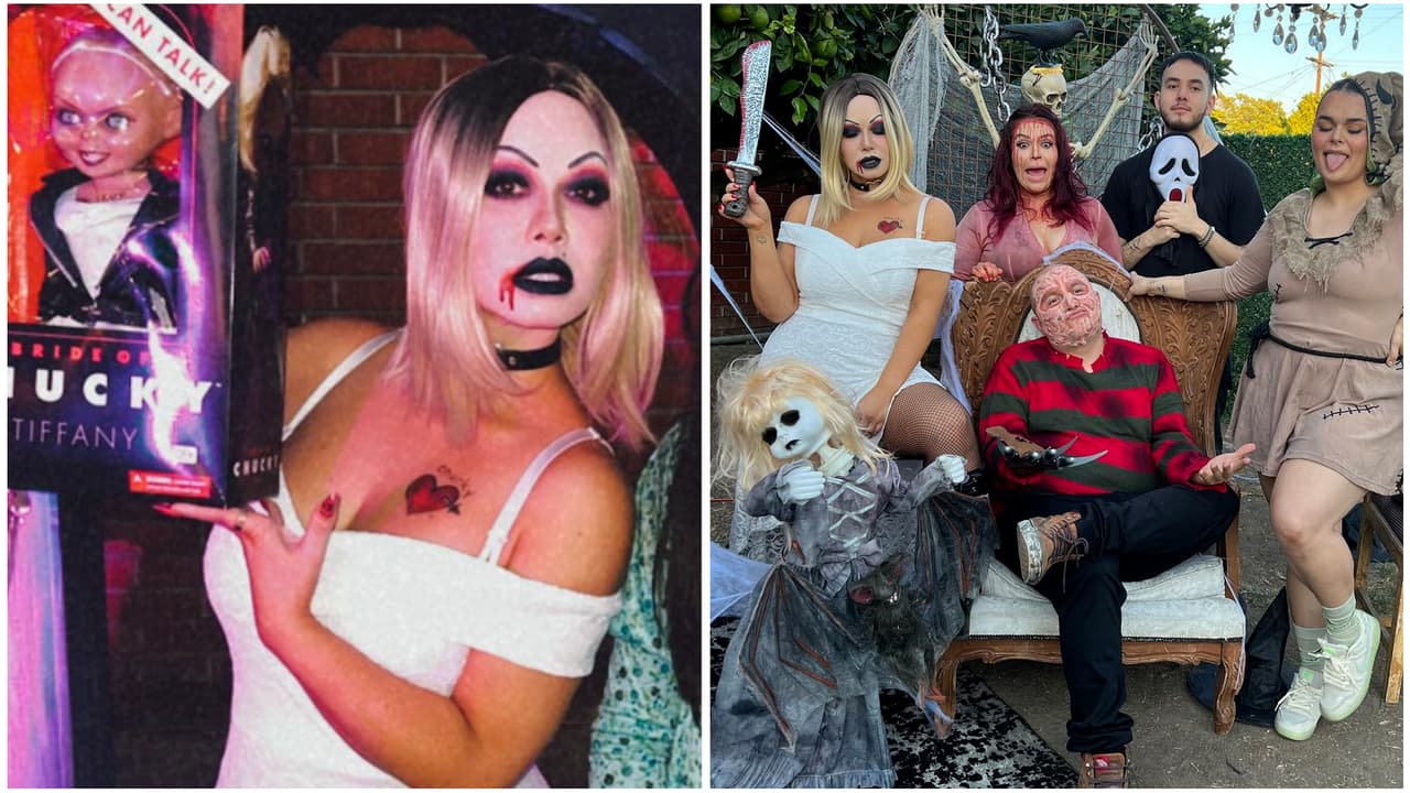 Así fue la 'fiesta de terror' de la sobrina de Chiquis: ella se disfrazó de la novia de Chucky