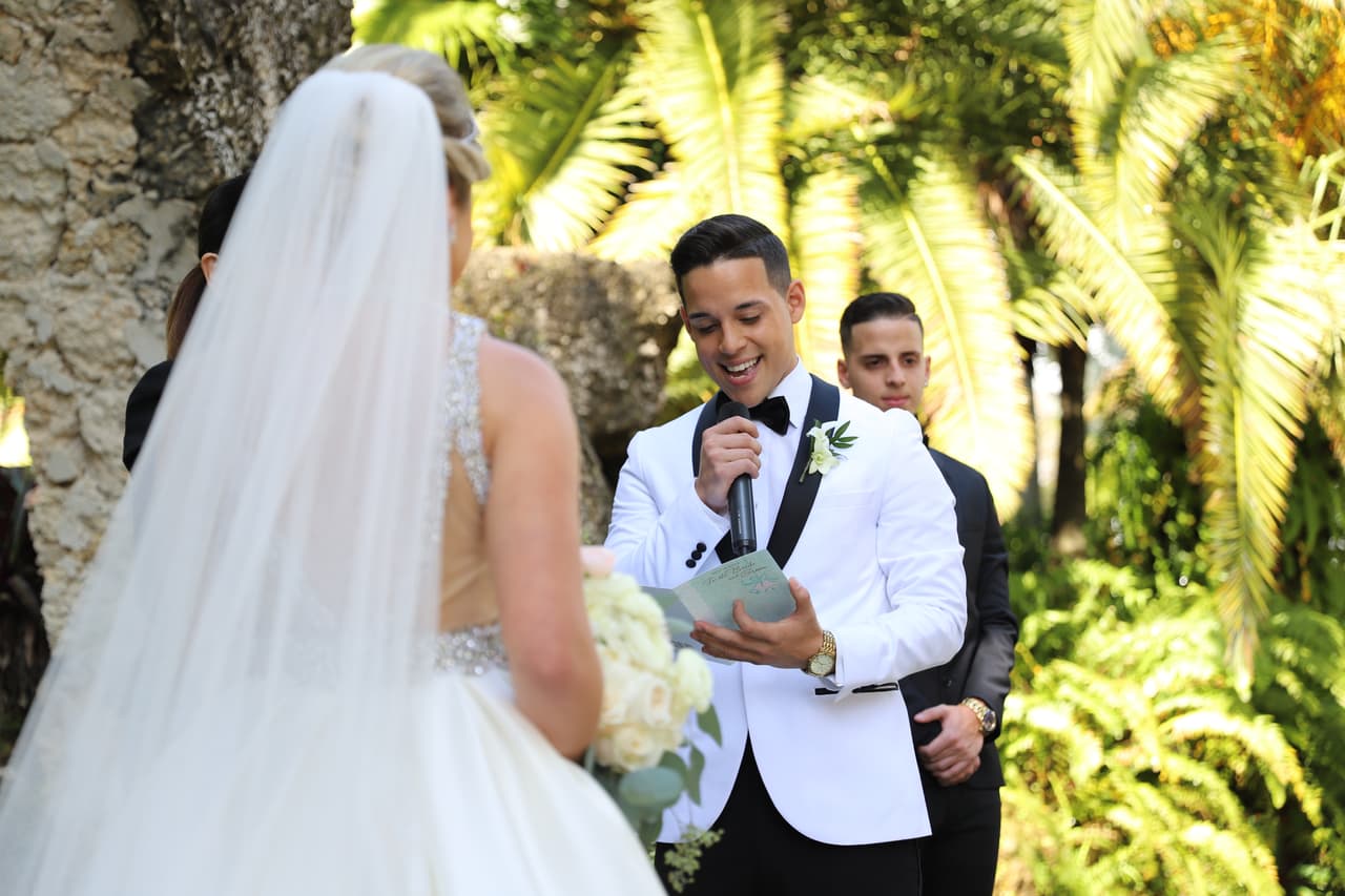 Shirley y Ronald tuvieron un emotivo enlace, en el que no podía faltar la lectura de sus votos matrimoniales.