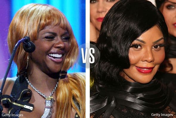 Lil Kim como ha cambiado con los años. Por más que trate de ocultarlo , la cirugía es evidente.