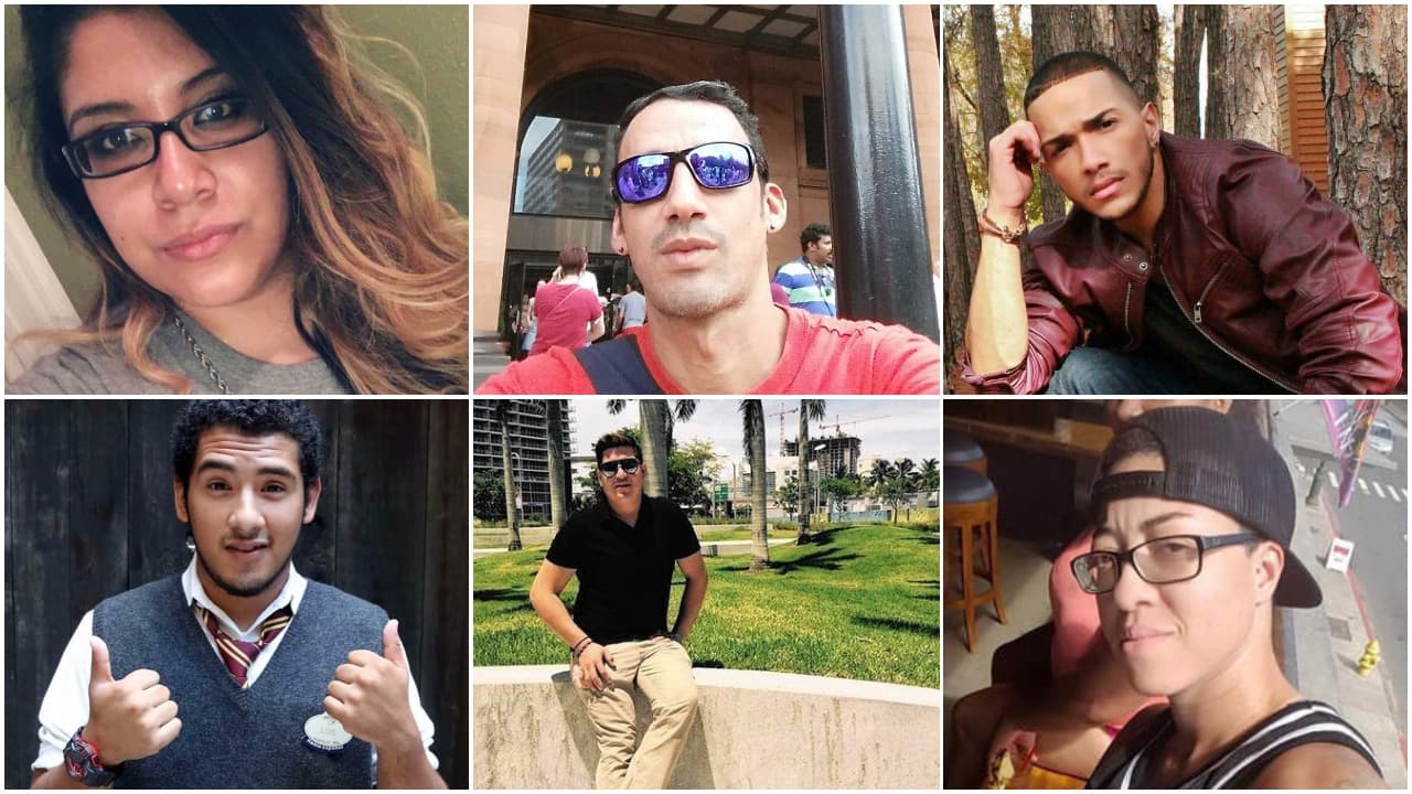 Estas son algunas de las víctimas mortales de la masacre en Orlando. De izq. a der.: Mercedez Marisol Flores, Eric Iván Ortiz-Rivera, Anthony Luis Laureano Disla, Luis Vielma, Juan Chávez-Martínez y Kimberly Morris.