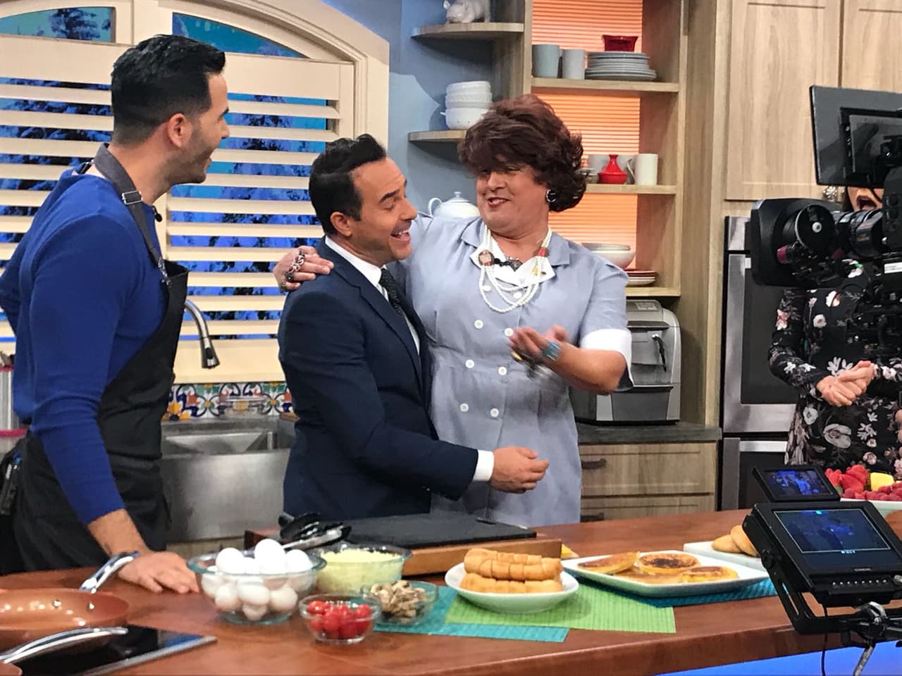 Meche estaba feliz de poder reencontrarse con los hombres de esta casa.