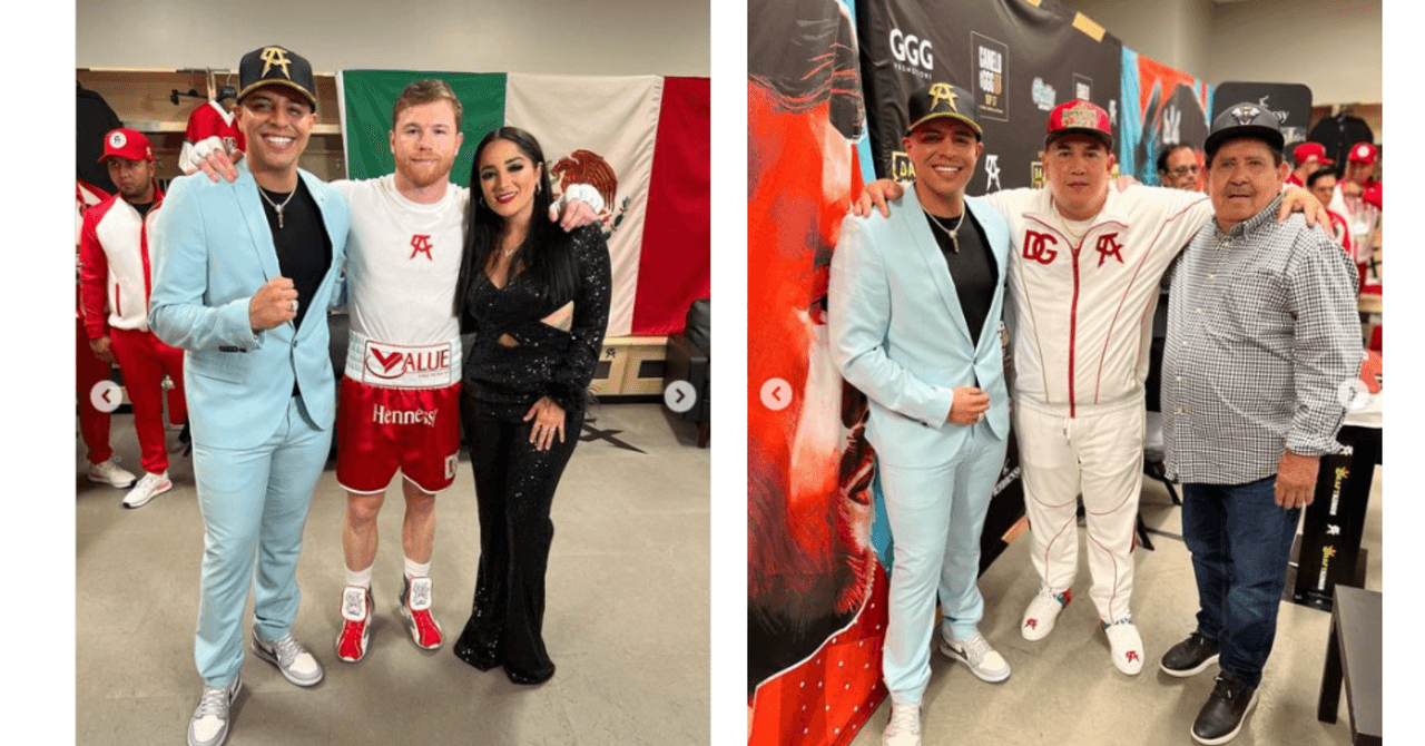 Eduin Caz con Saúl 'Canelo' Álvarez