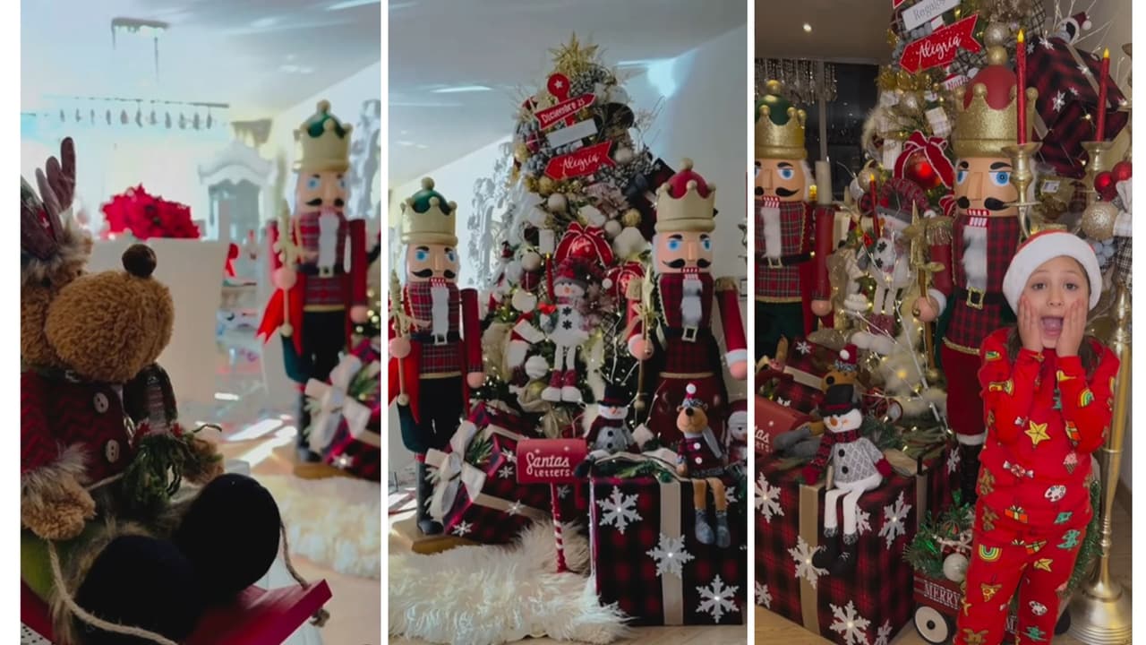 Marlene Favela transformó su casa en una villa navideña.