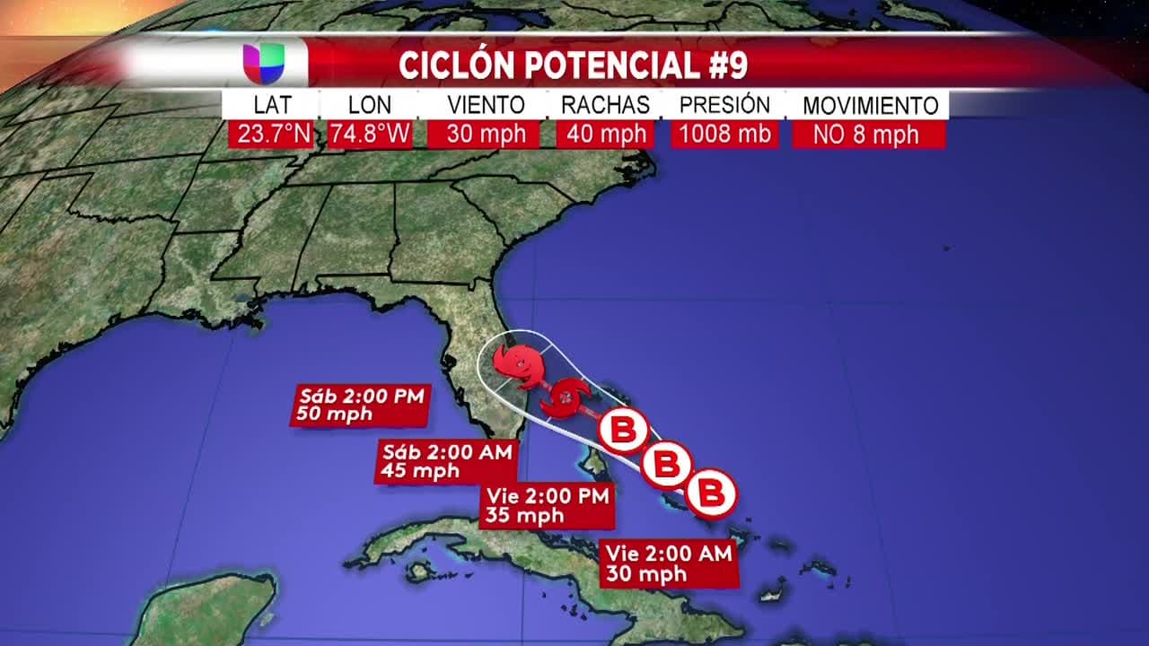 Está sería la trayectoria del posible ciclón que alcanzaría Florida en los próximos días
