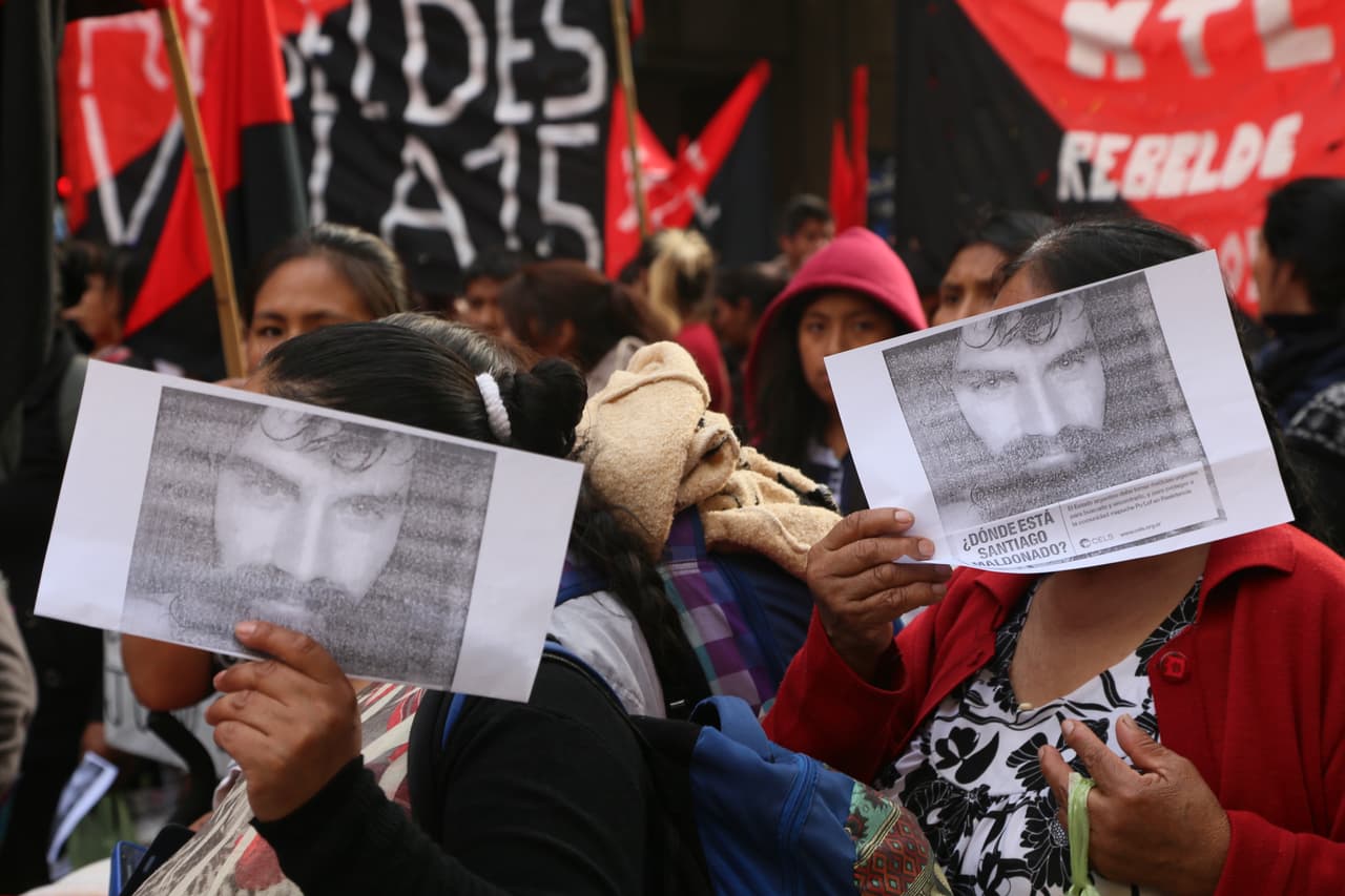 Protestors in Buenos Aires, Sept. 1, 2017.