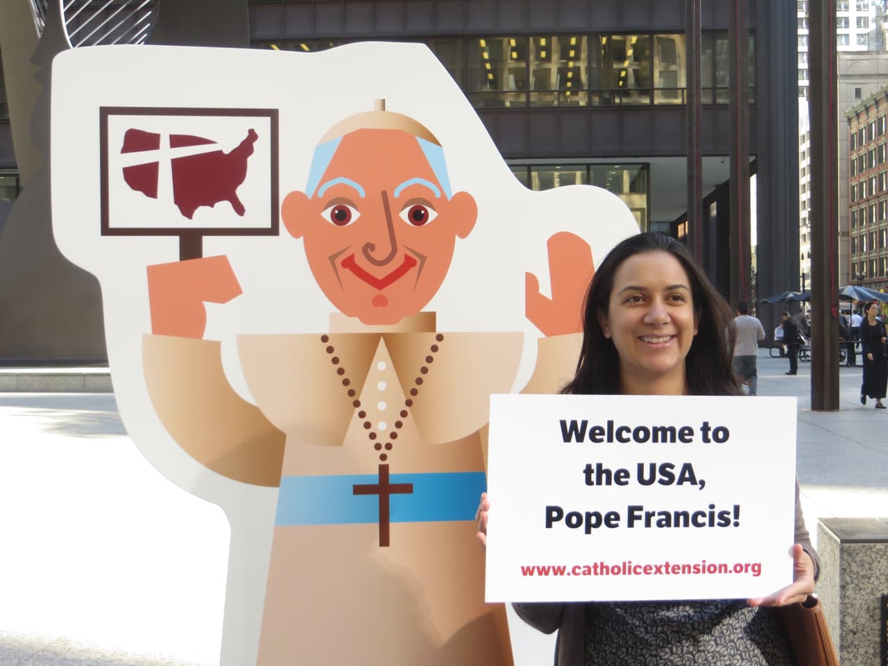 Aunque el papa Francisco no visitó Chicago de manera física, si lo hizo de manera "virtual".