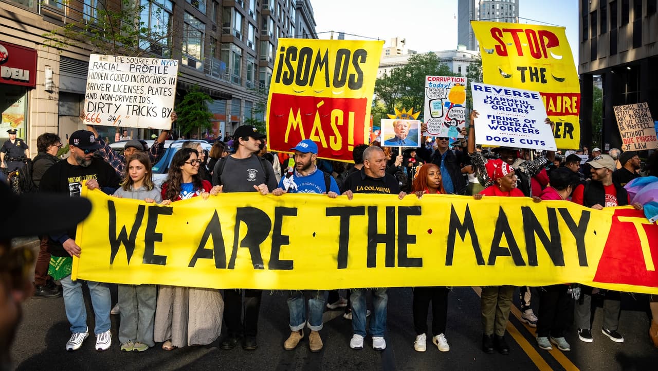Nueva York se moviliza el 1 de mayo: marchas y protestas por derechos laborales e inmigrantes.