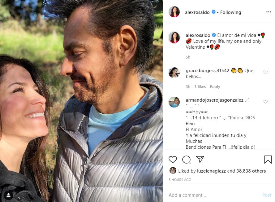 Por su parte, la cantante compartió esta imagen para reiterarle que es "El amor de mi vida".