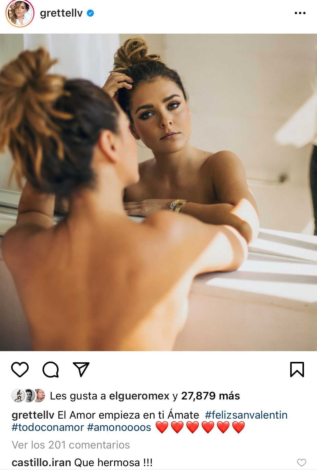 Otros famosos como Grettell Valdez resaltaron que el amor inicia en uno mismo: 
<b><a href="https://www.instagram.com/p/CLR3kUZA7OR/?igshid=spkonq4cy2dp" target="_blank">“El amor empieza en ti. Ámate”</a></b>, escribió la actriz en Instagram.