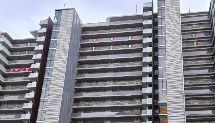 Bandera mexicana en la Villa Olímpica