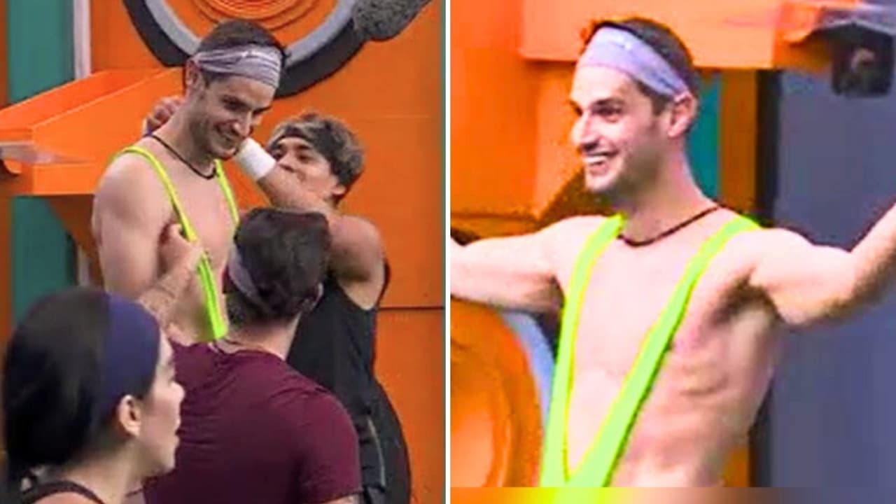 Adrián Marcelo sorprende en tanga y Shanik le da una nalgada en 'La Casa de los Famosos México': "Se le va a salir"