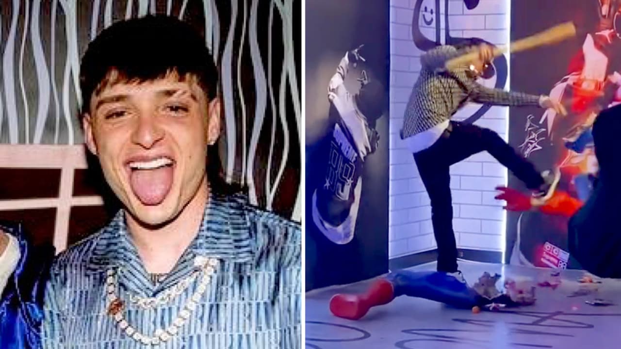 Peso Pluma tuvo una espectacular fiesta de cumpleaños con una piñata de Spiderman de tamaño real