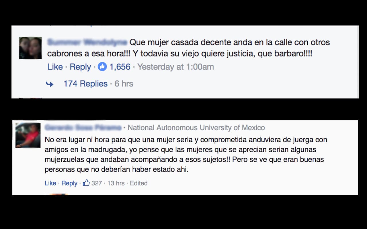 Algunos de los comentarios de odio en redes sociales contra Karla Saldaña, quien murió en un accidente automovilístico el 31 de marzo por un conductor en estado de ebriedad que manejaba a casi 200 kilómetros por hora.