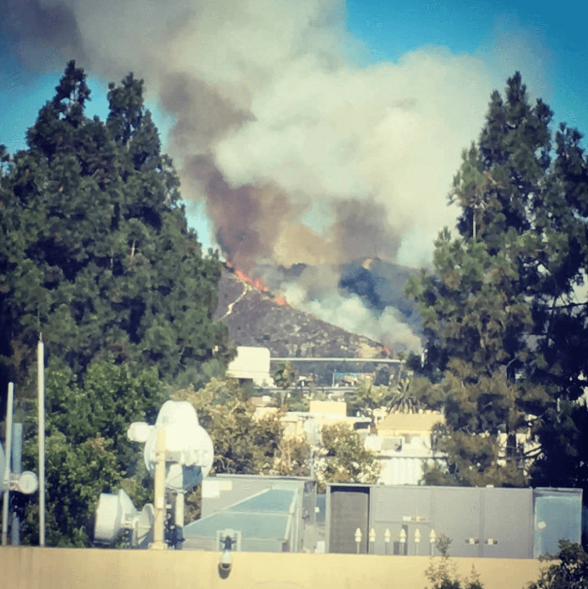 La propagación de las llamas fue descrita como "lenta, pero poderosa" por los efectivos del cuerpo de bomberos del condado de Los Ángeles.
