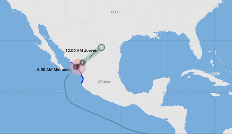 Huracán Pamela toca tierra en Sinaloa, México, con vientos de 75 mph