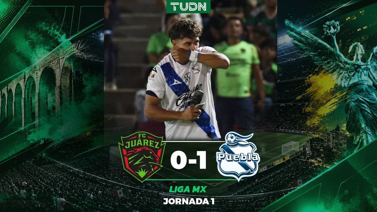 Con 10 hombres, Puebla consigue la victoria ante FC Juárez