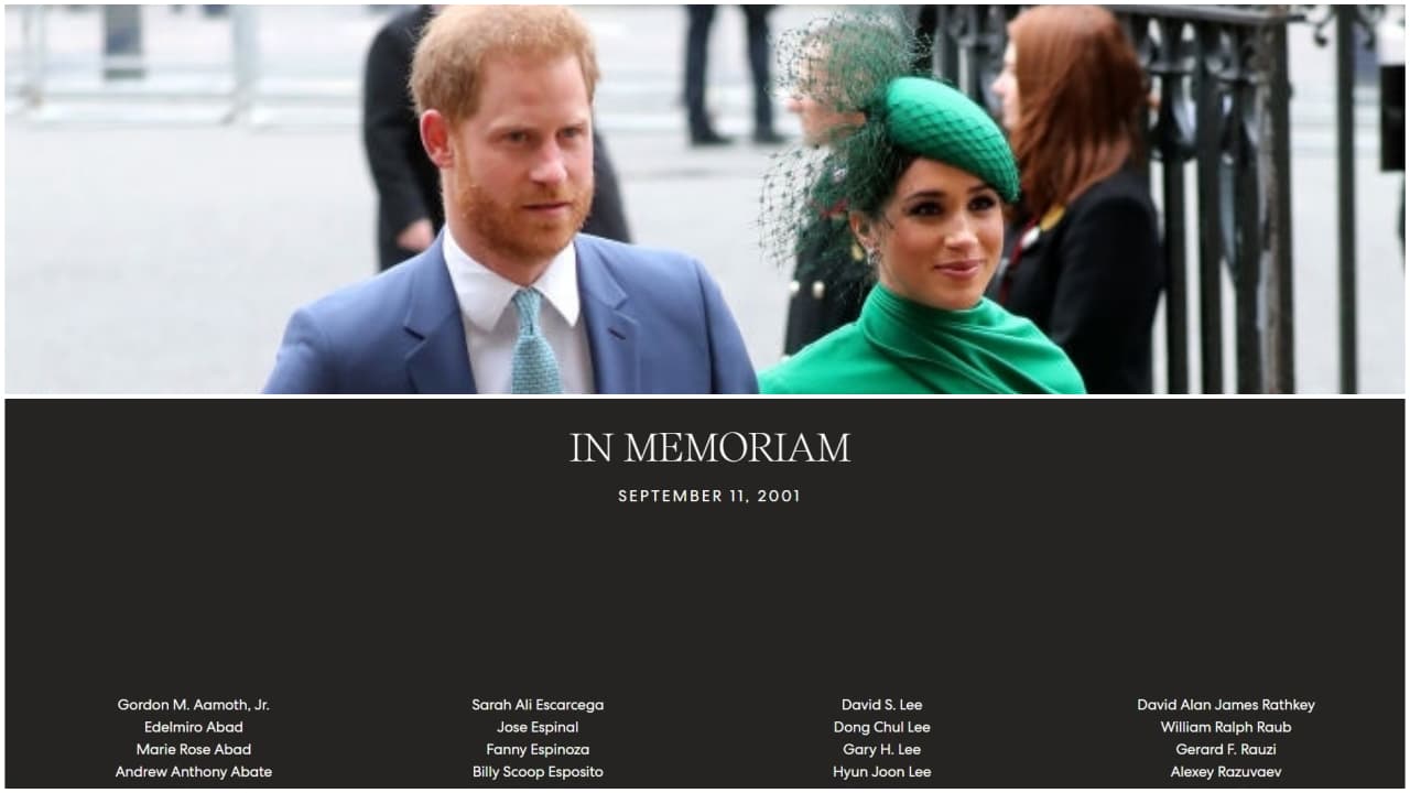 <b>El príncipe Harry y su esposa Meghan Markle</b> dedicaron una esquela con todos los nombres de las vidas perdidas en el sitio oficial de su fundación
<a href="https://archewell.com/" target="_blank">Archewell.com</a>