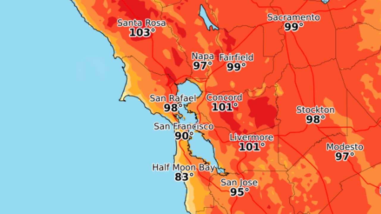 Debido al calor amplían advertencia por riesgo de incendios para el norte y el este del Área de la Bahía